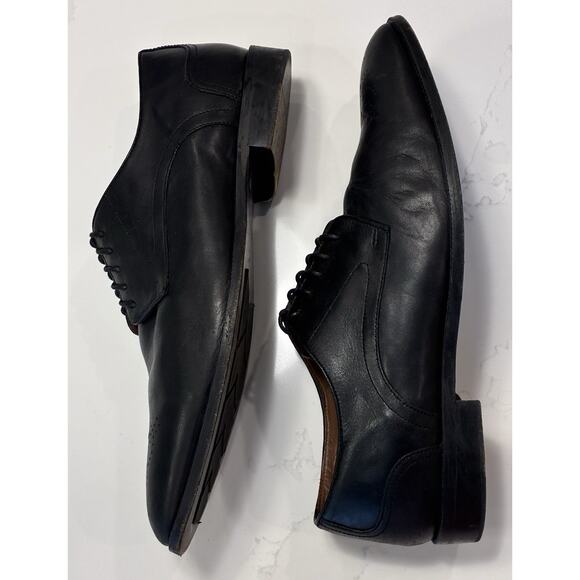 Mens 12 M ROCKPORT DresSports Black Leather Shoes Lace Up adiPRENE/Adidas main image 6